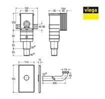 MEDIDAS SIFON LAVABO EMPOTRADO VIEGA